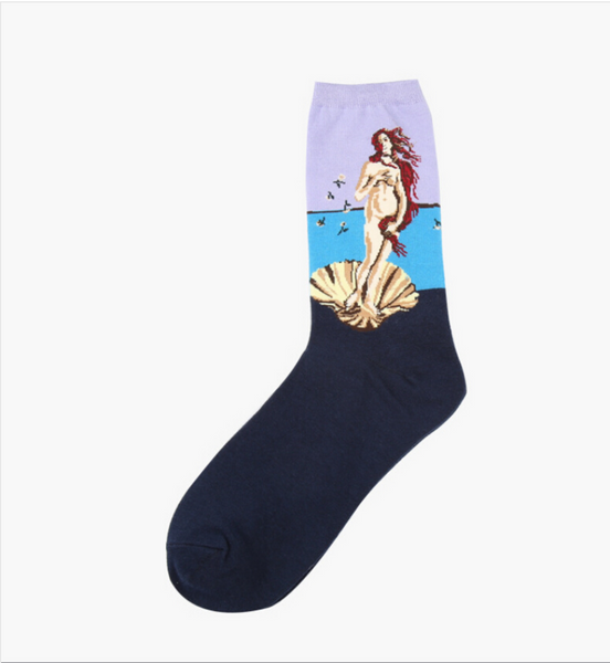 Socks with image of Venus from "The Birth of Venus" Painting by Sandro Botticelli